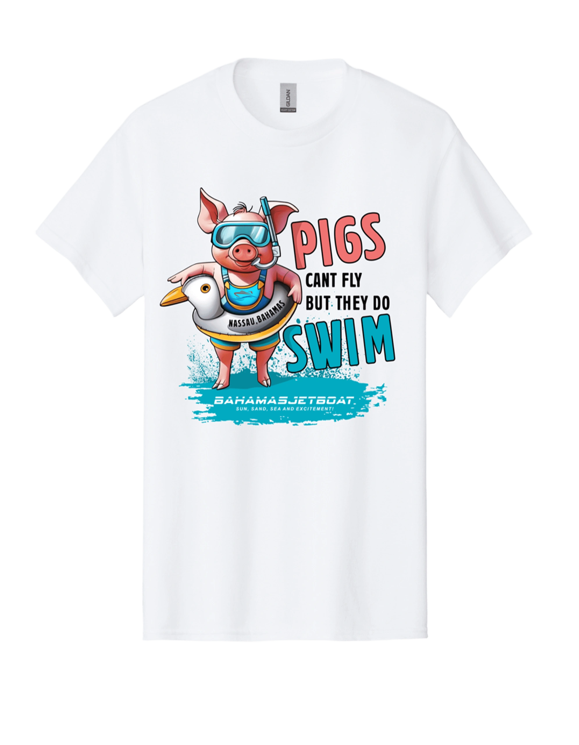 PIGS DON’T FLY THEY DO SWIM T-SHIRT